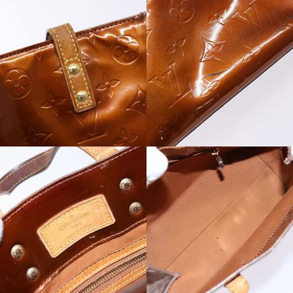 LOUIS VUITTON Monogram Vernis Reade PM Hand Bag Bronze M91146 - Picture 11 of 12